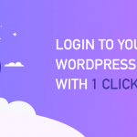 How to Login to WordPress Dashboard with 1 Click 1