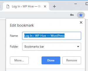 Bookmark WordPress Login
