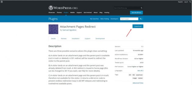 Attachment pages redirect- WordPress image attachment page