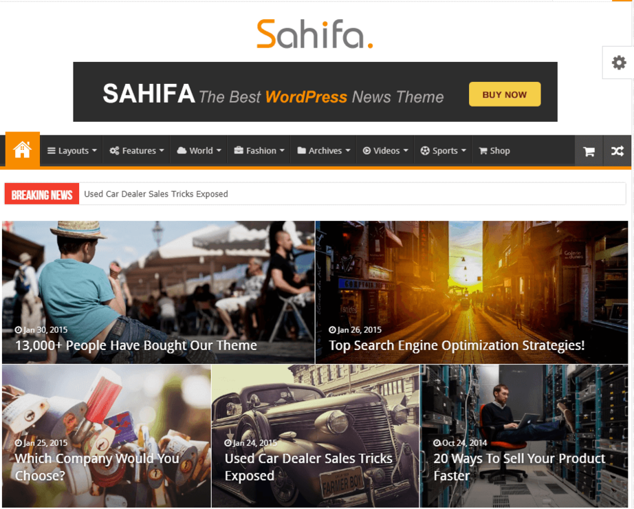 Sahifa- how to create a news website in WordPress