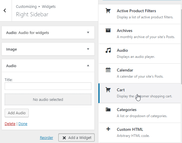 Adding WordPress Widget