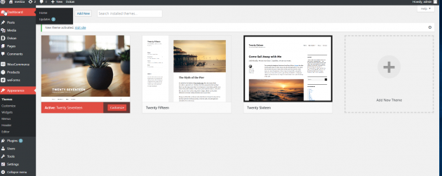 upload WordPress theme