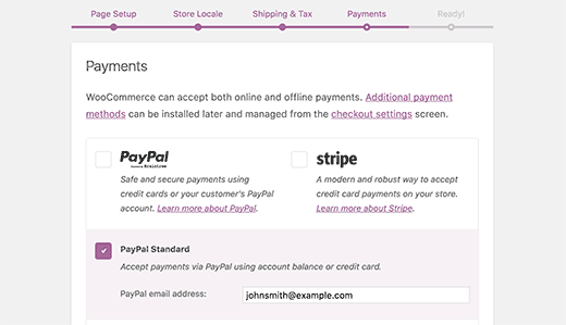 woosetup payment-create e-commerce website using WordPress