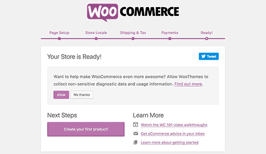 setup finish- create e-commerce website using WordPress