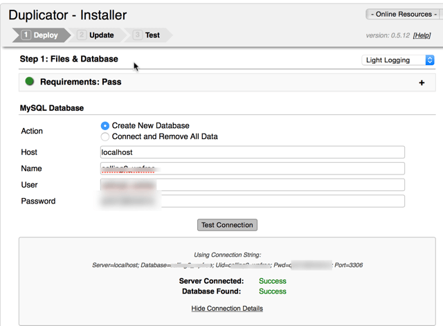 Migrate Using Duplicator-plugin