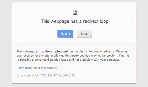 WordPress Redirection Error Fix