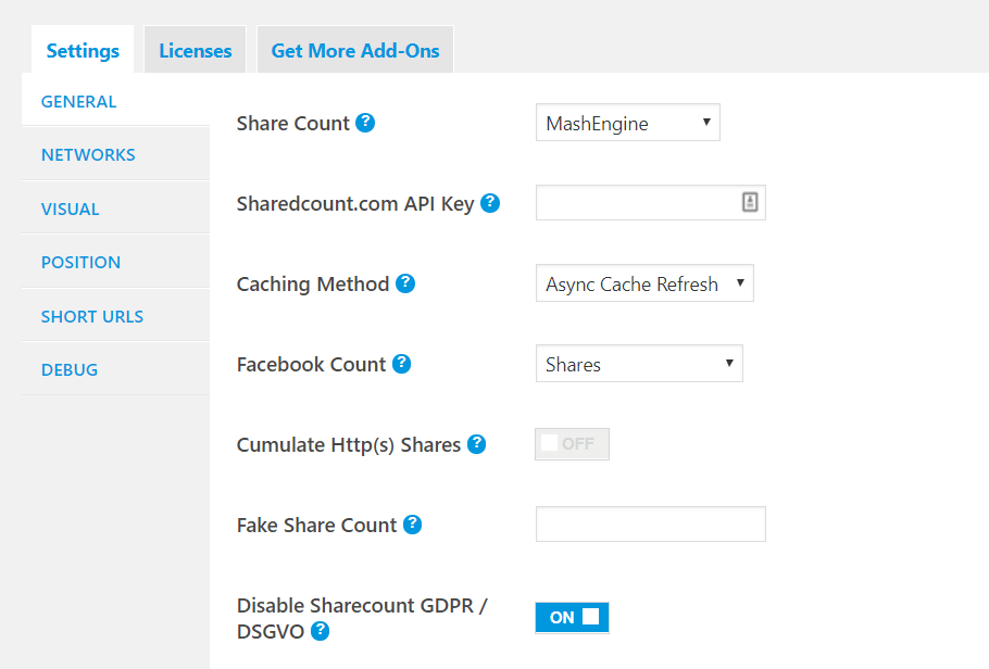 Mashshare wordpress social media feed plugin