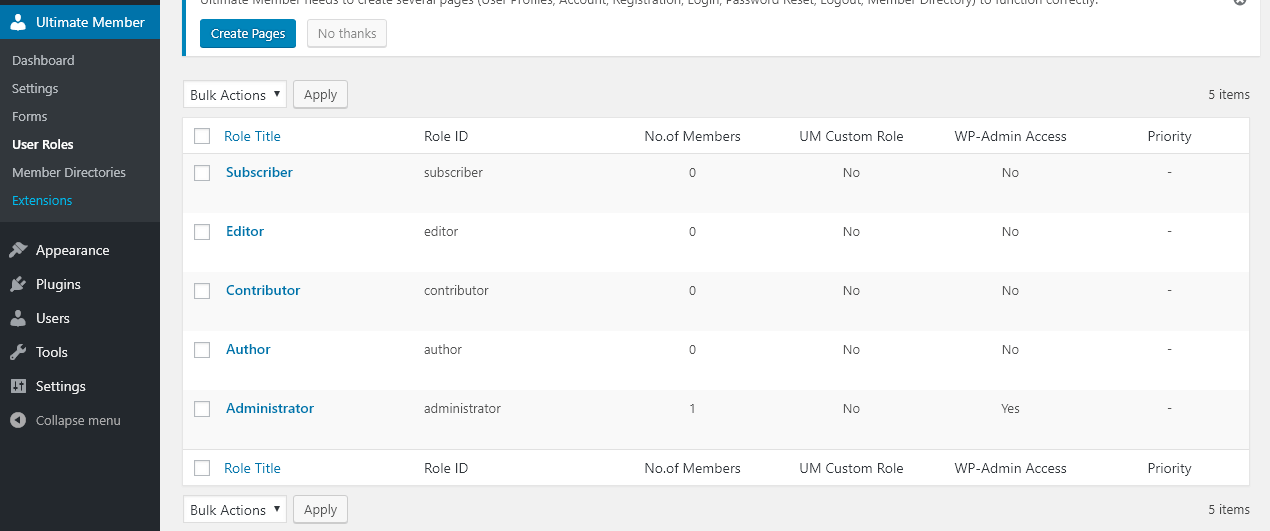 ultimate-member-user-roles WordPress Members