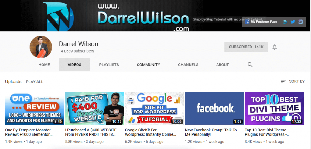Darrel Wilson YouTube Channel