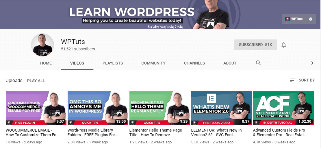 Best WordPress Channels To Follow On YouTube