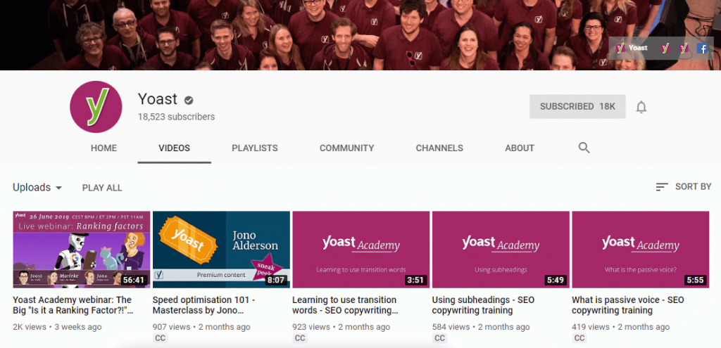 Yoast YouTube Channel