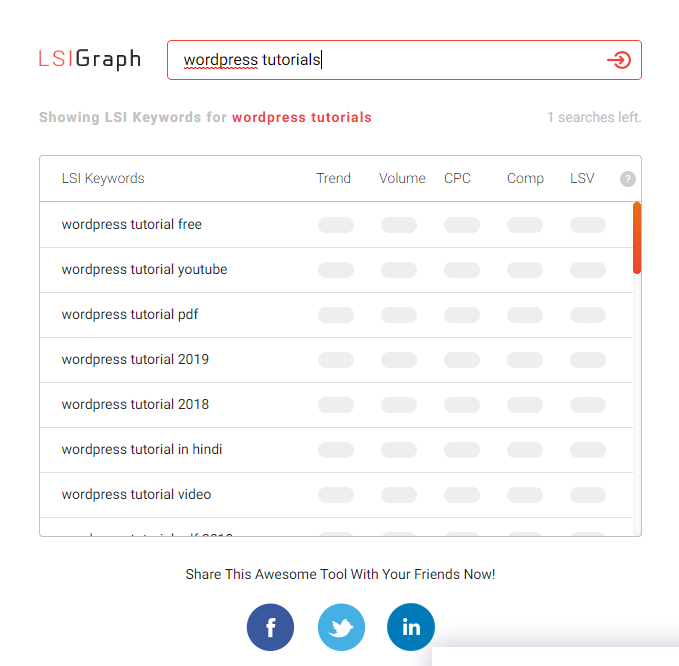 LSIGraph Search Result