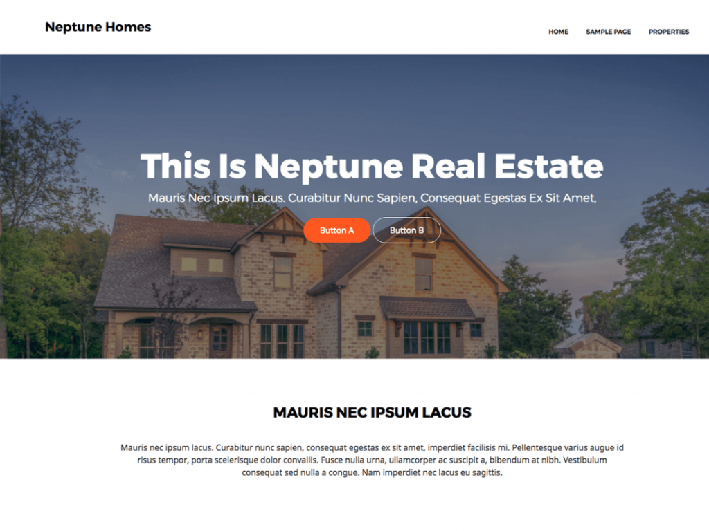 Neptune Real Estate Theme