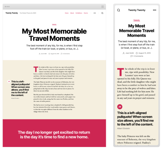 WordPress 5.3 Introduces Twenty Twenty Theme with Improved Typography 7