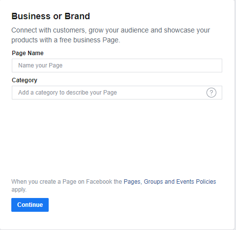 A screenshot to select business or brand for Dokan live chat integration with Facebook messenger