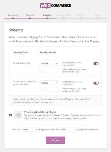 Shipping Configuration