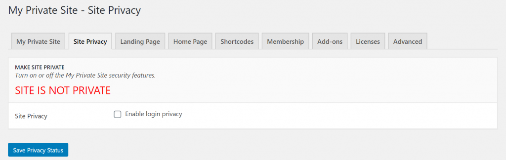 make WordPress site private