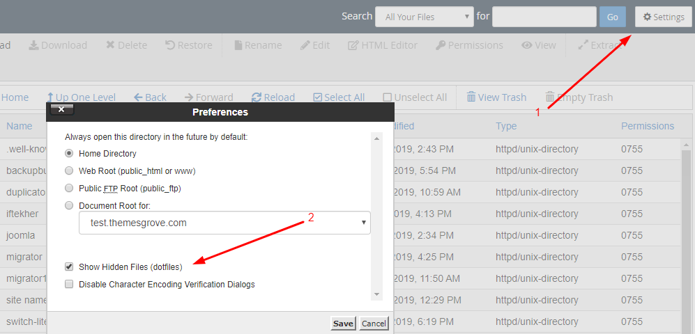 Find htaccess file