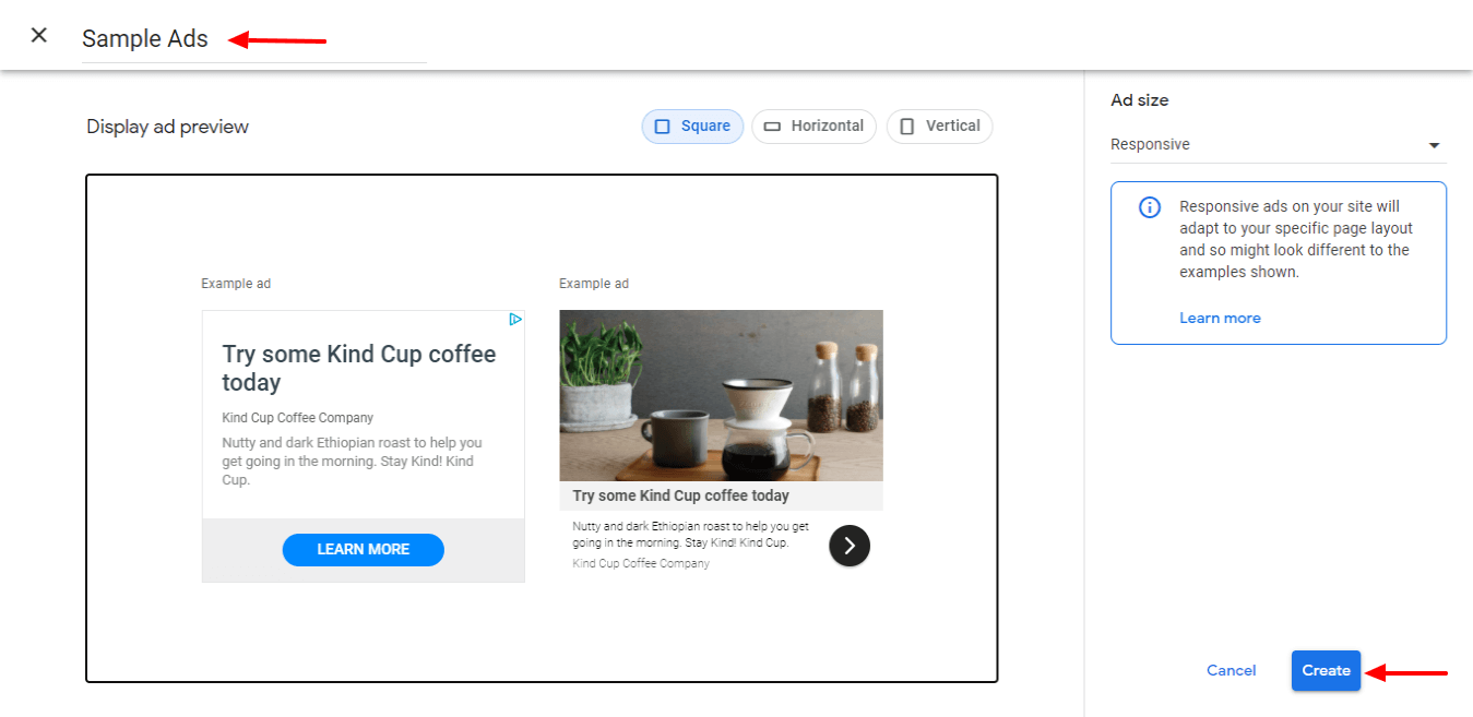 Create First–Google-Ad-Unit
