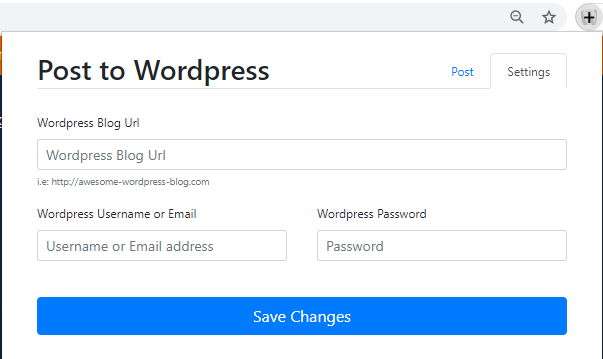 Post to WordPress Chrome Extension