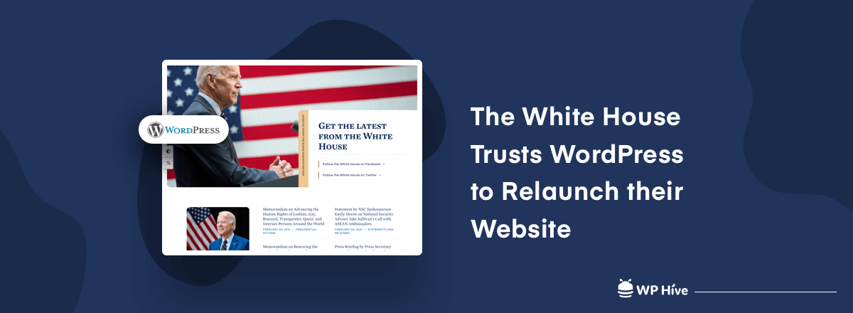 White house uses WordPress