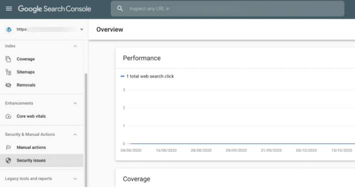 Log in to Google search console