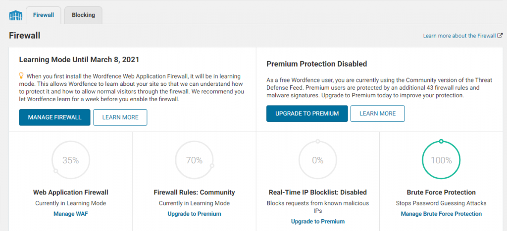 Wordfence firewall