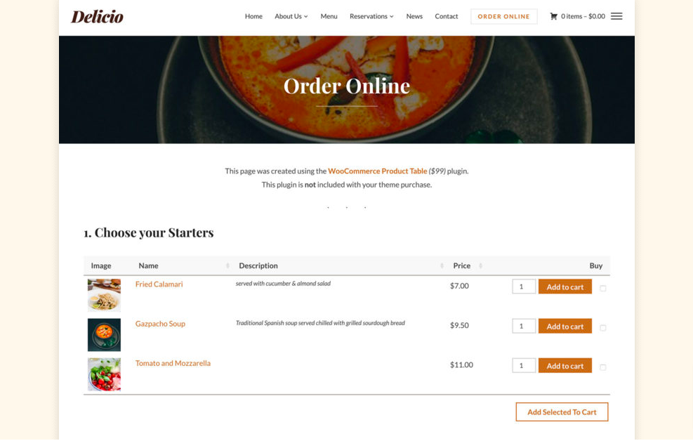 Delicio WooCommerce support