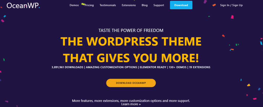 OceanWP is a lightweight and super-fast WordPress theme