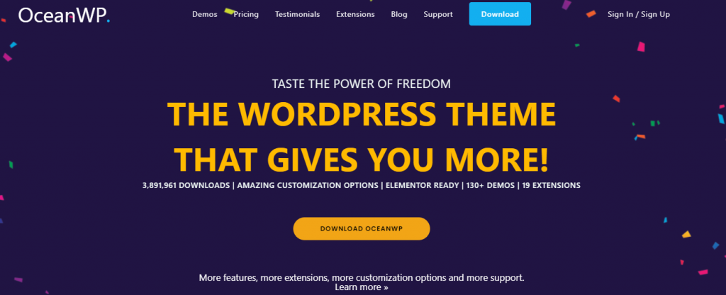 OceanWP theme - GeneratePress alternative 