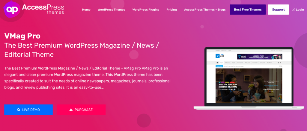 VMag Pro WordPress Theme