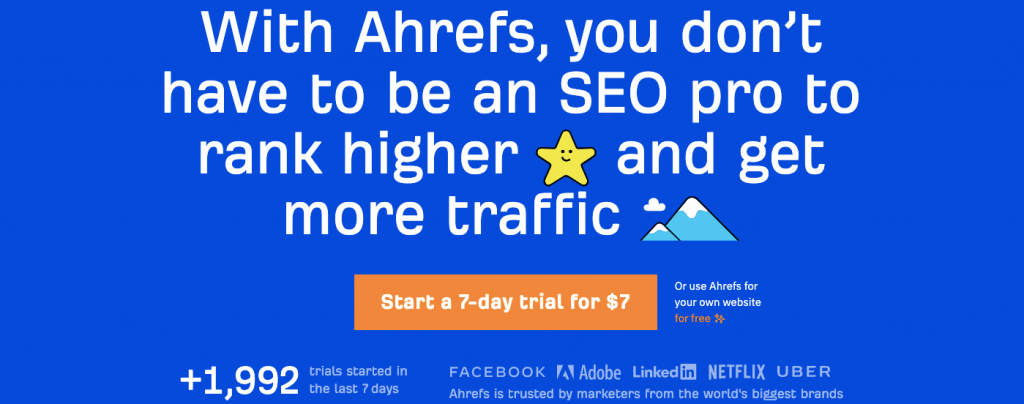 Ahrefs backlink checker tool