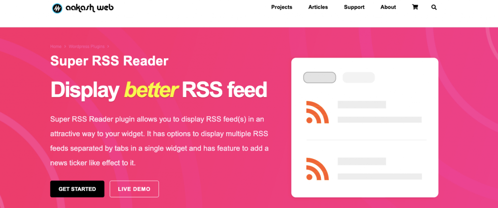 Super RSS feed plugin