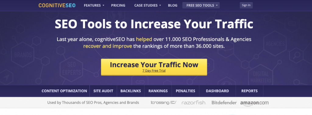 cognitiveSEO link checker tool