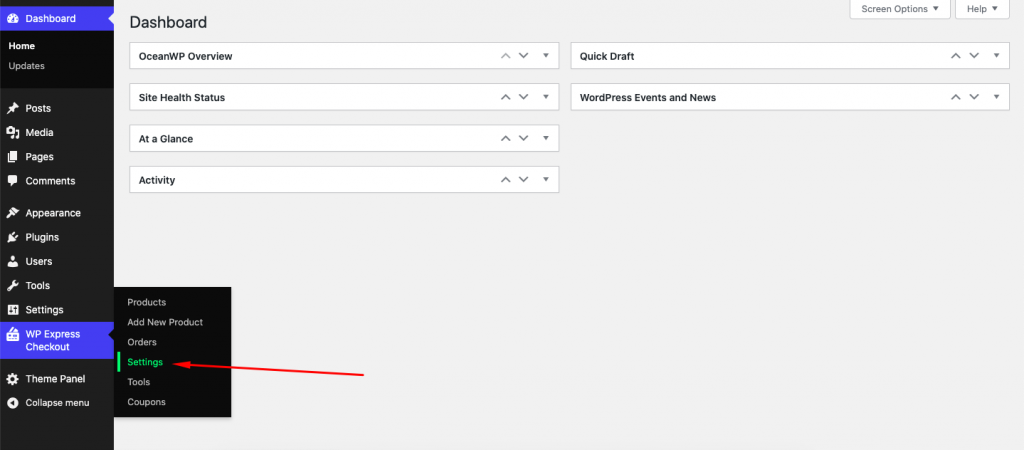 WP Express Checkout Settings