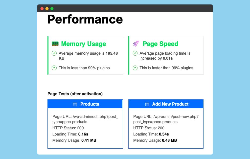 WP Express Checkout - Performance Test using WP Hive