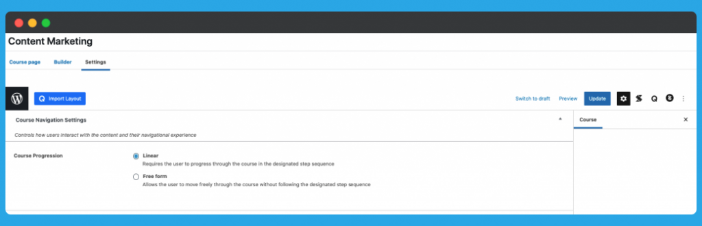 LearnDash Course Settings