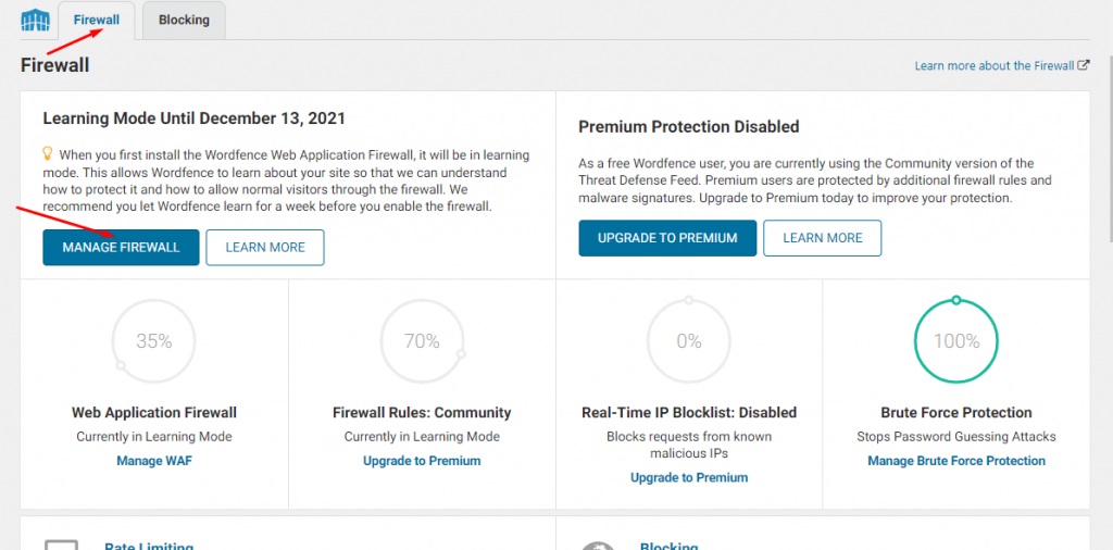 Manage Firewall with Wordfence