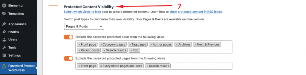 Password Protect WordPress - Protected Content Visibility