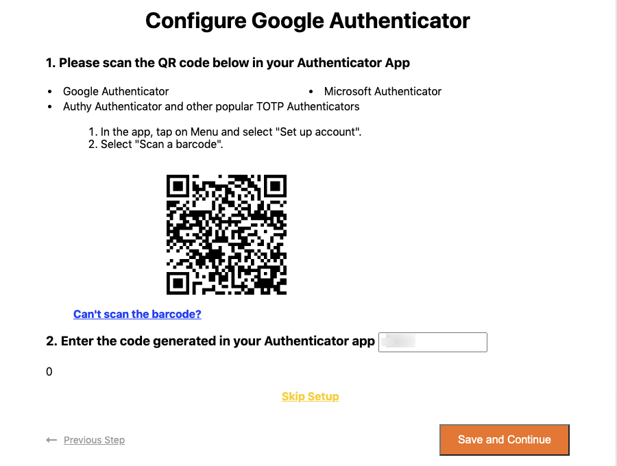 Google Authenticator Scanner 