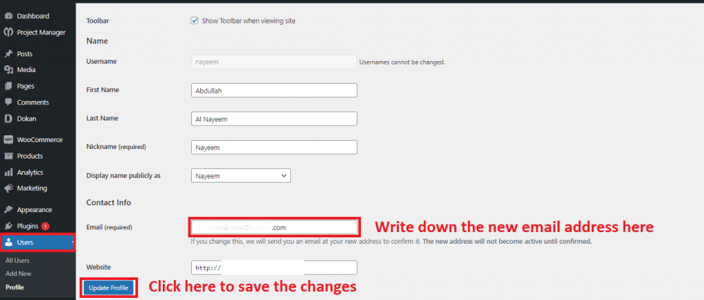 How to Change the Email Address of the Admin User on WordPress 