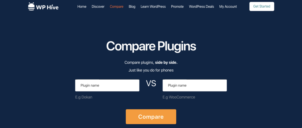 Compare WordPress plugin
