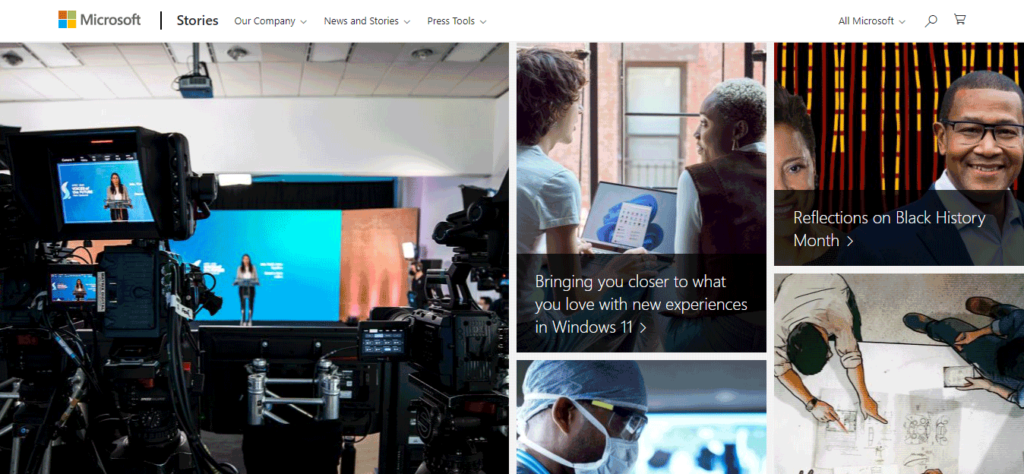 Great Blog Page Design - Microsoft Stories