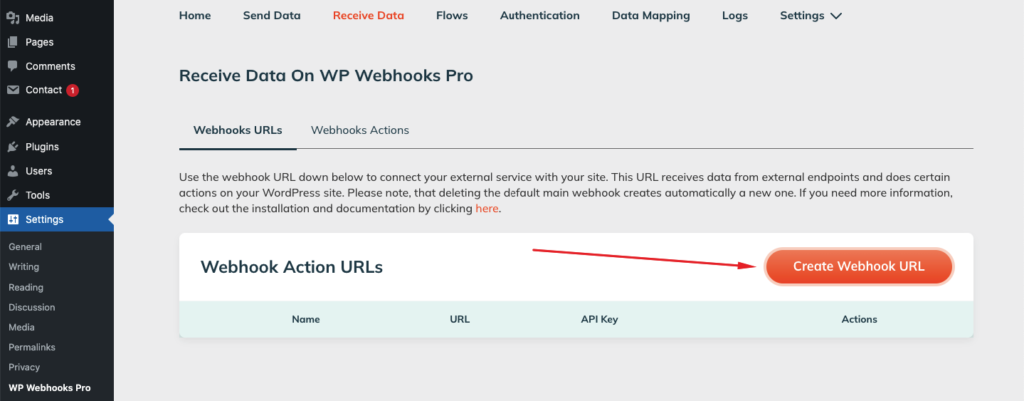 Webhook URL Creation
