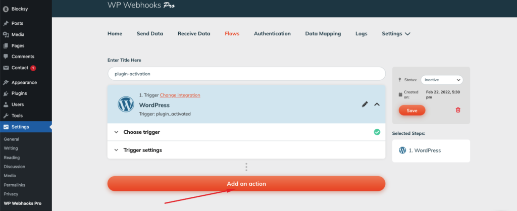 WP Webhooks Action Addition