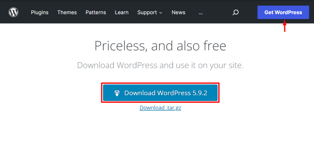 Download the Latest Version of WordPress