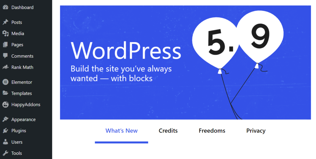 Updated WordPress 5.9.2