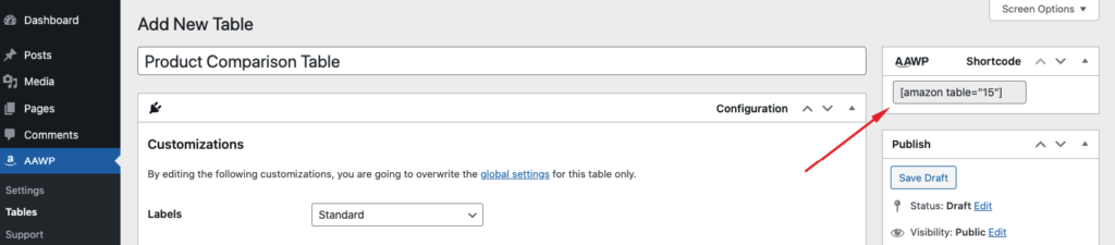 How to Create a WordPress Product Comparison Table using AAWP with Ease! 8