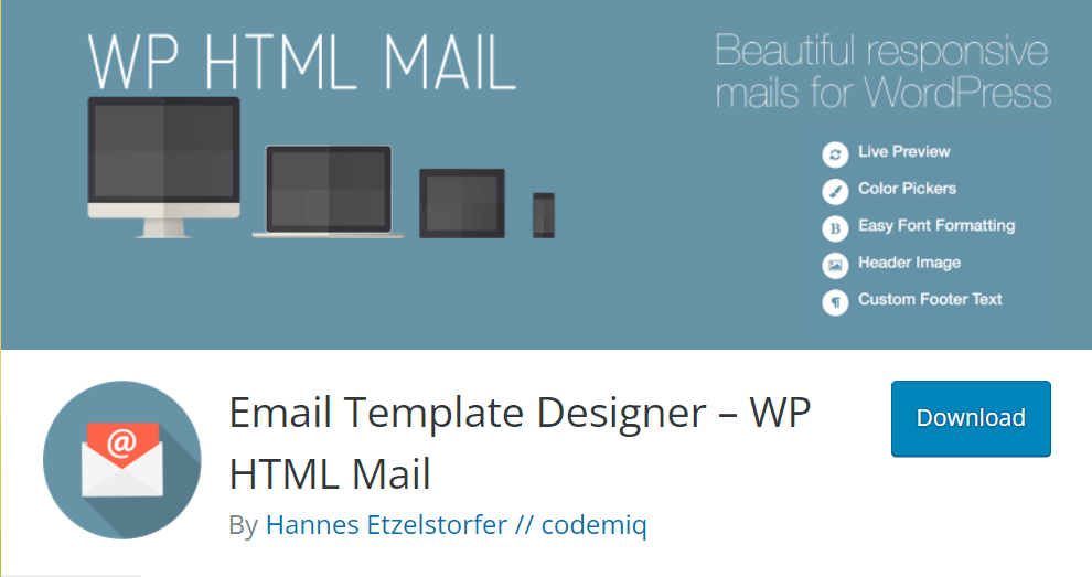 Email Template Designer – WP HTML Mail