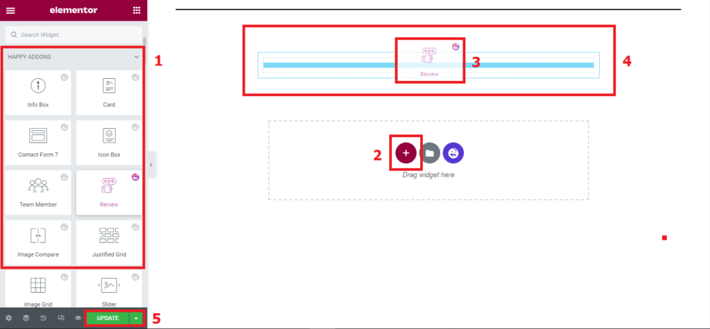 Process of Page Building with Happy Addons